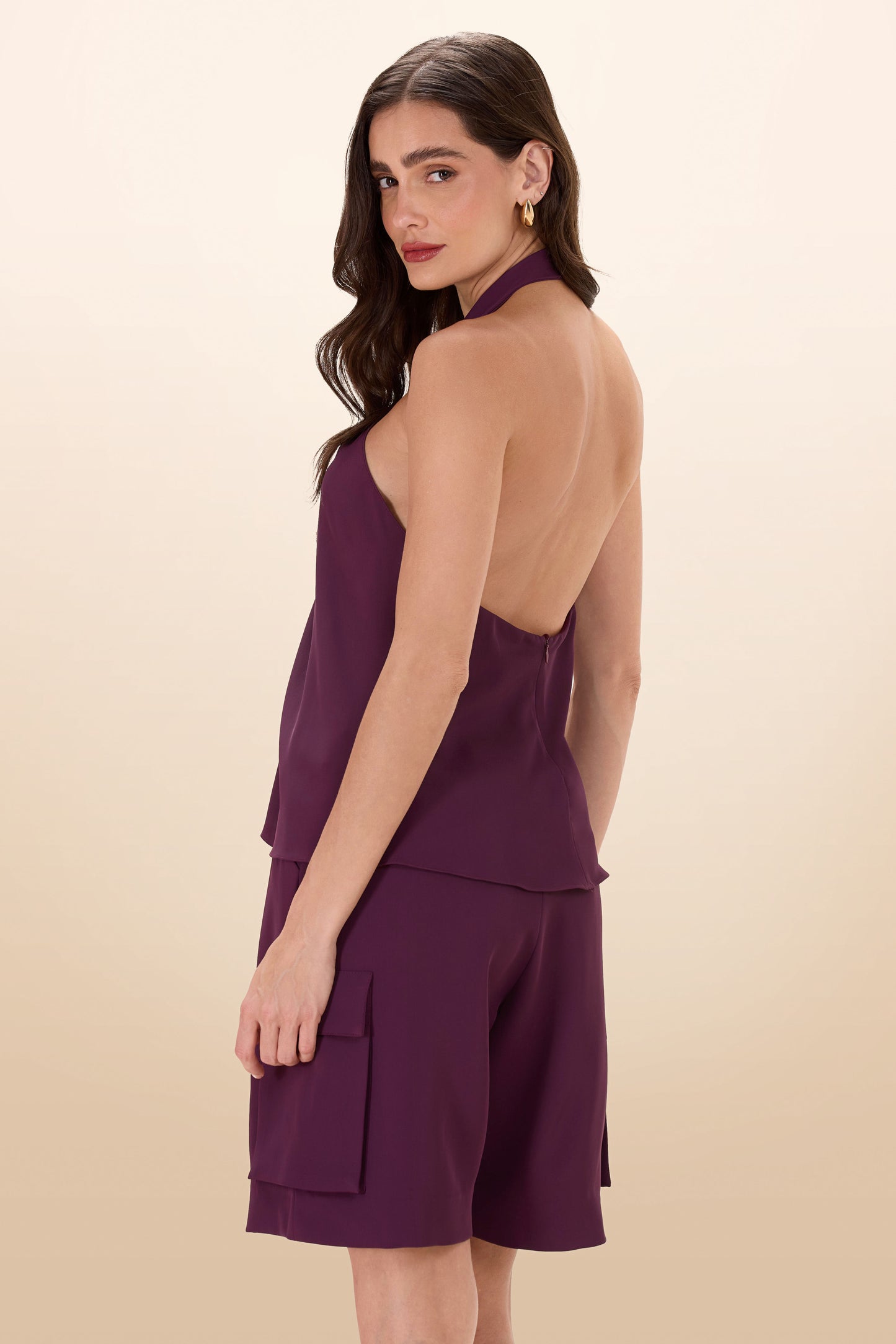TOP CREPE BERTHA ROXO