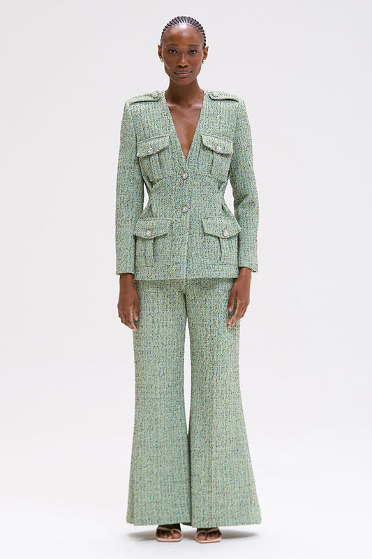 BLAZER CRYSTAL TWEED VERDE