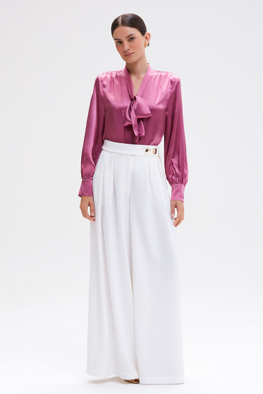 BLUSA CETIM SEDA ROSA ESCURO