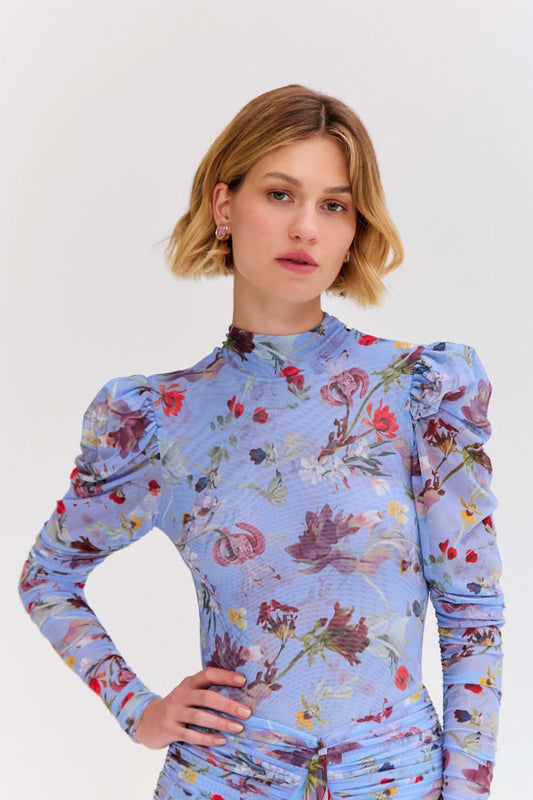 Body carol print azul