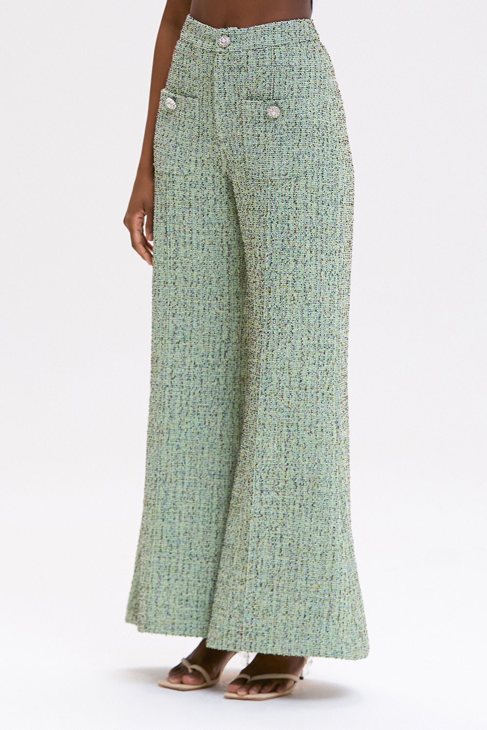 CALÇA CRYSTAL TWEED VERDE