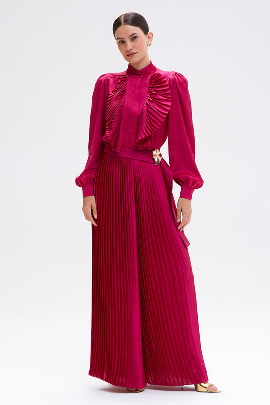 CAMISA CETIM DREAM  ROSA ESCURO