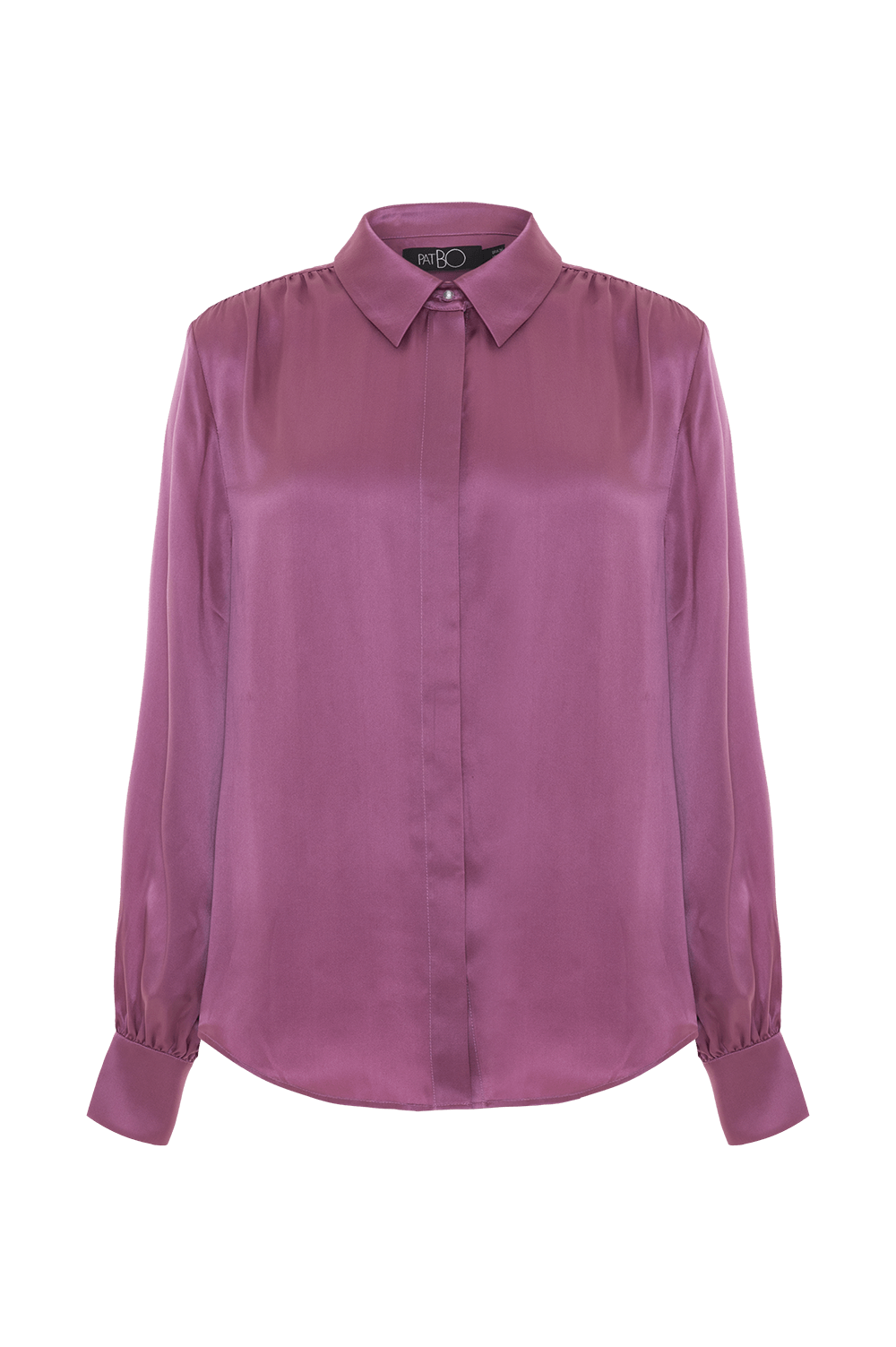 CAMISA CETIM SEDA ROSA ESCURO