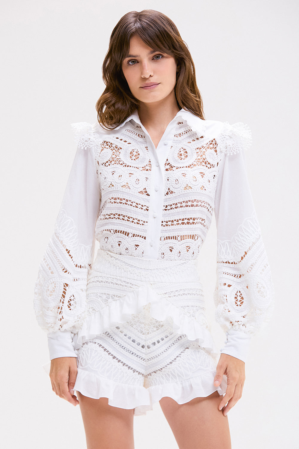 CAMISA ALBA LACE  OFF WHITE
