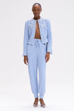 CASACO PAPILON JACQUARD AZUL