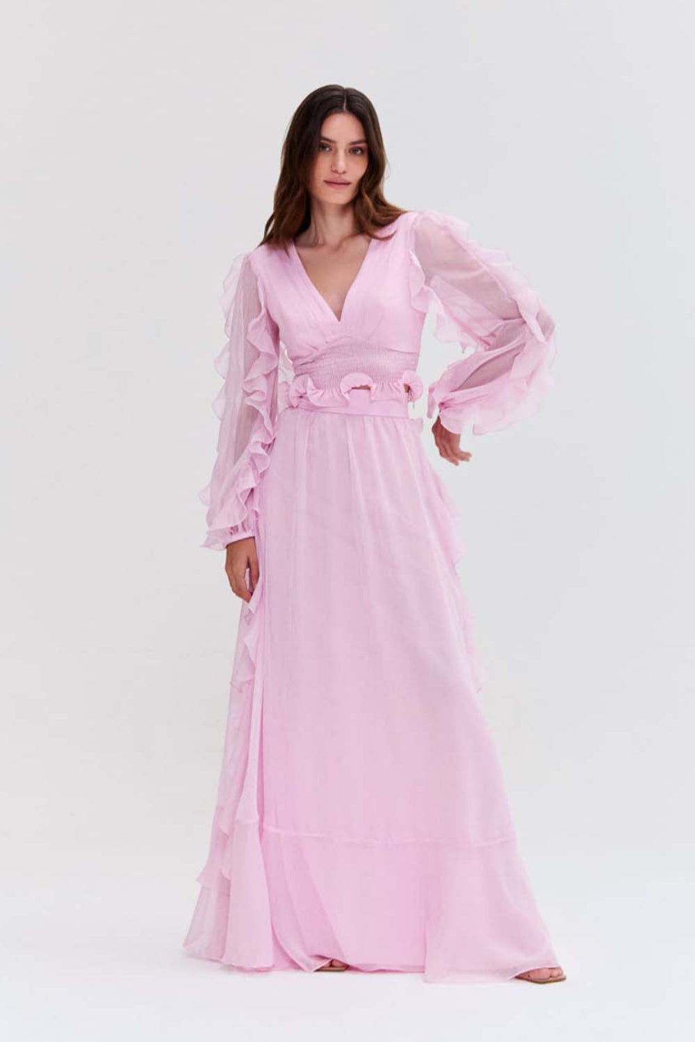 SAIA LONGA CHIFFON WONDERLAND ROSA CLARO