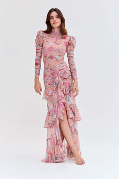 SAIA LONGA CAROL PRINT LARANJA
