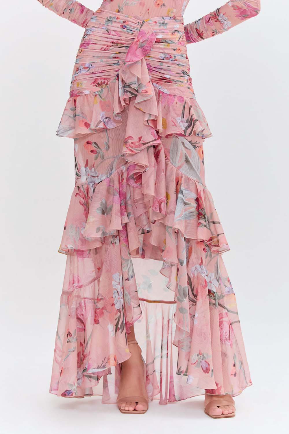 SAIA LONGA CAROL PRINT LARANJA