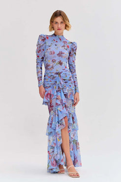 SAIA LONGA CAROL PRINT AZUL
