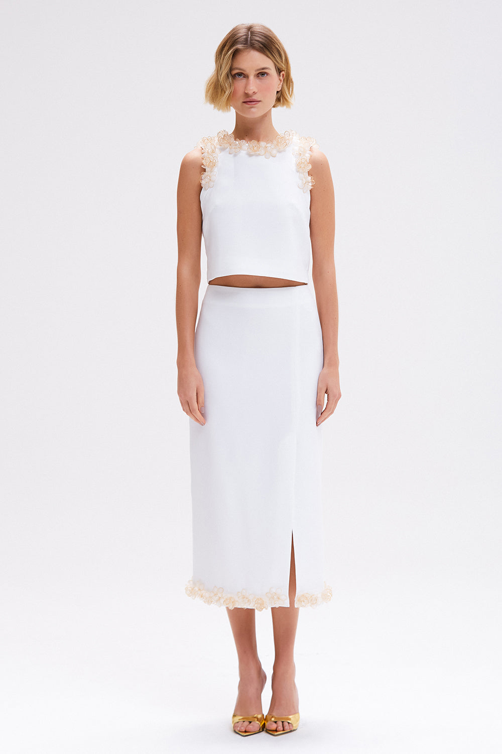 SAIA CREPE PETALS OFF WHITE