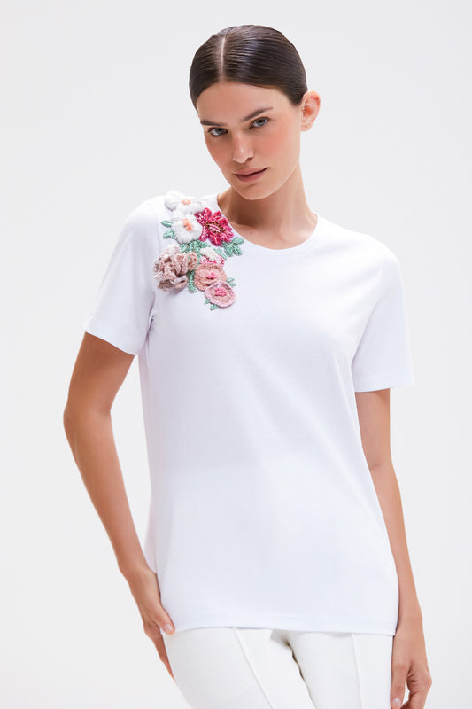 Camiseta carol print off white
