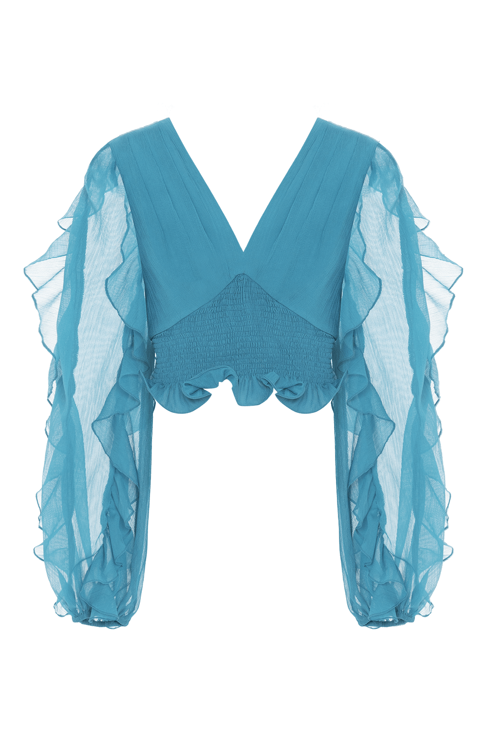 TOP CHIFFON WONDERLAND AZUL