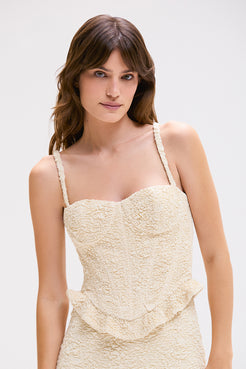 TOP PAPILON JACQUARD BEGE