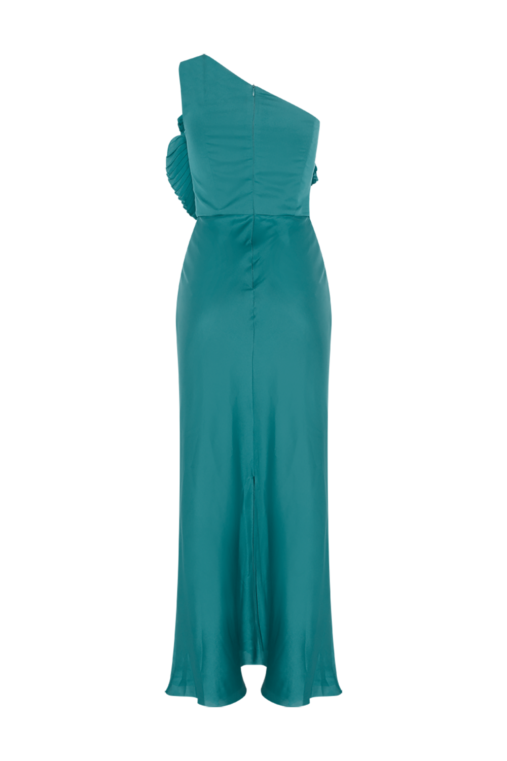 VESTIDO LONGO CETIM DREAM  VERDE ESCURO