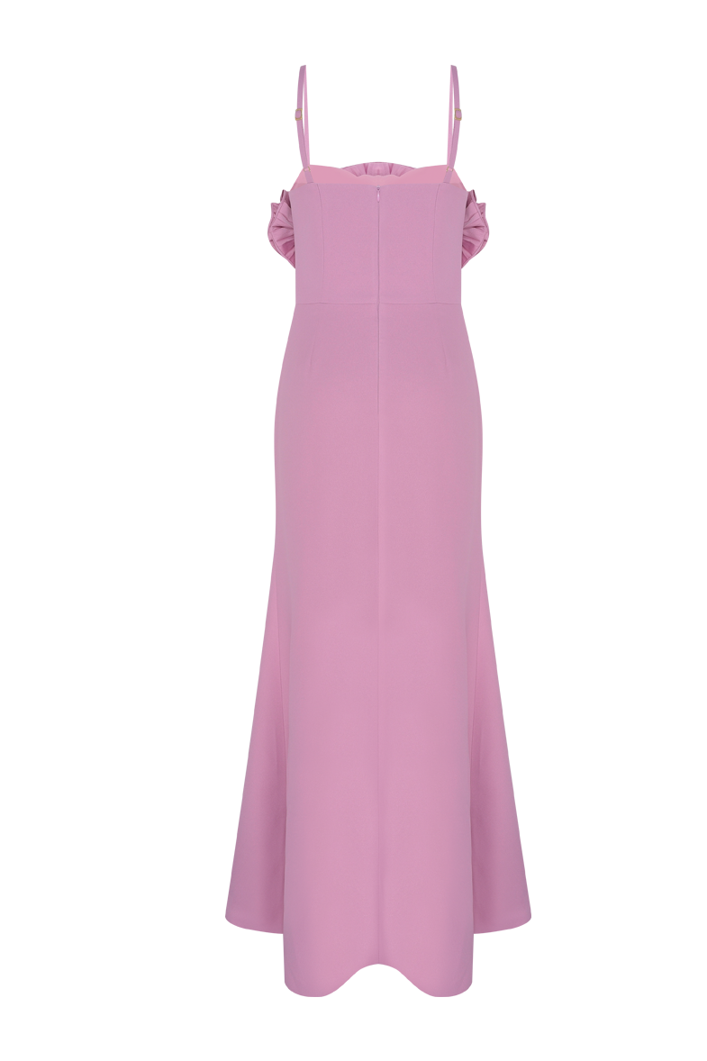 VESTIDO CREPE PETALS ROSA