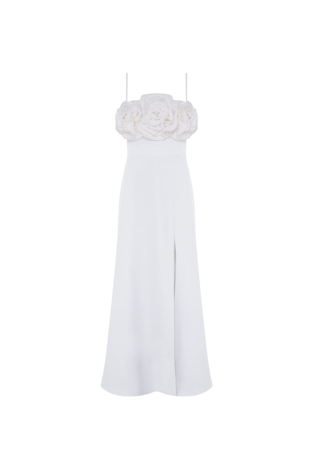 VESTIDO CREPE PETALS OFF WHITE