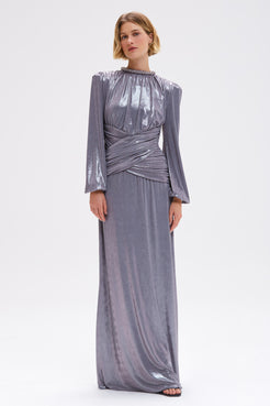 VESTIDO LONGO JERSEY ELYSIAN PRATA