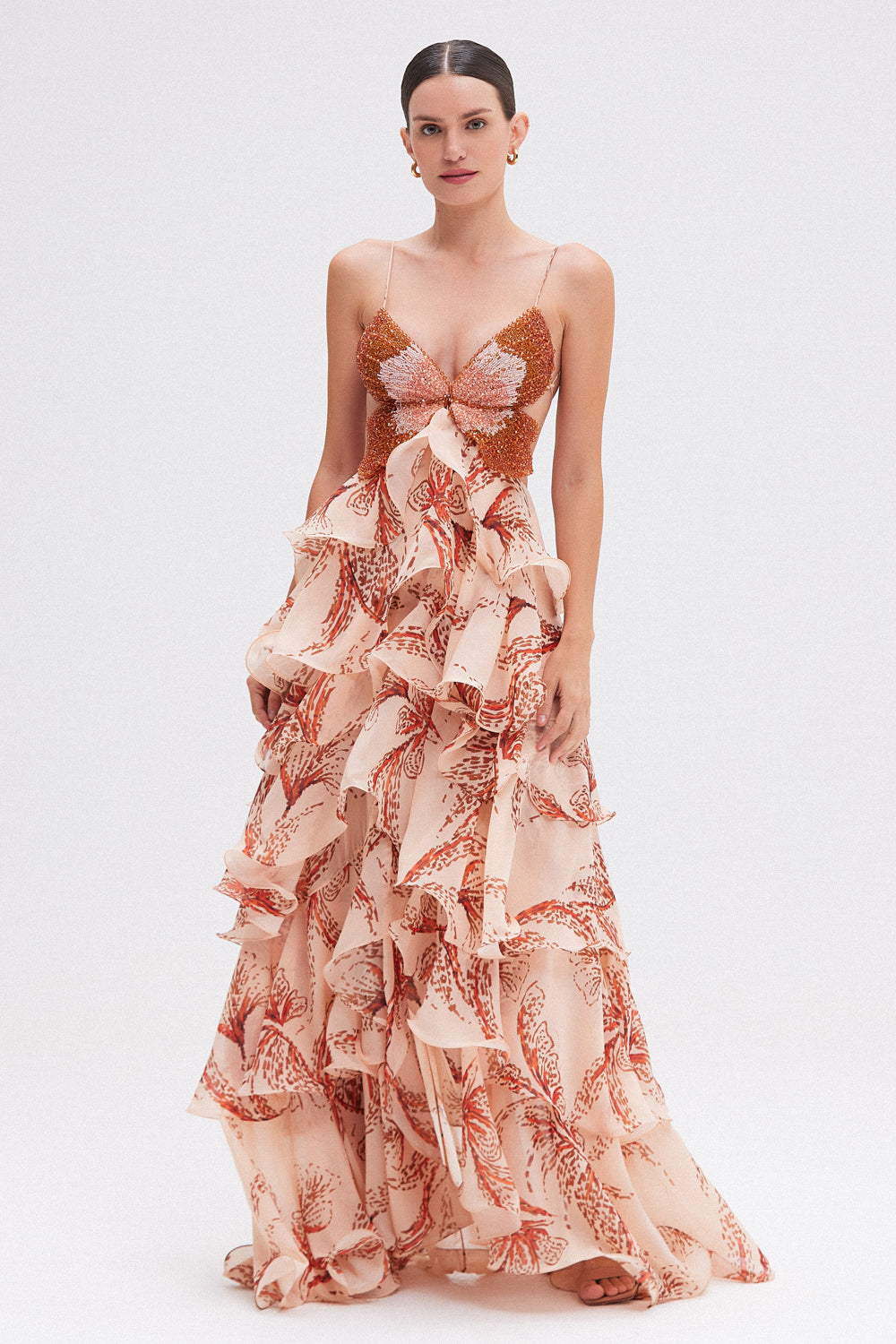 VESTIDO LONGO SUNSET BEGE