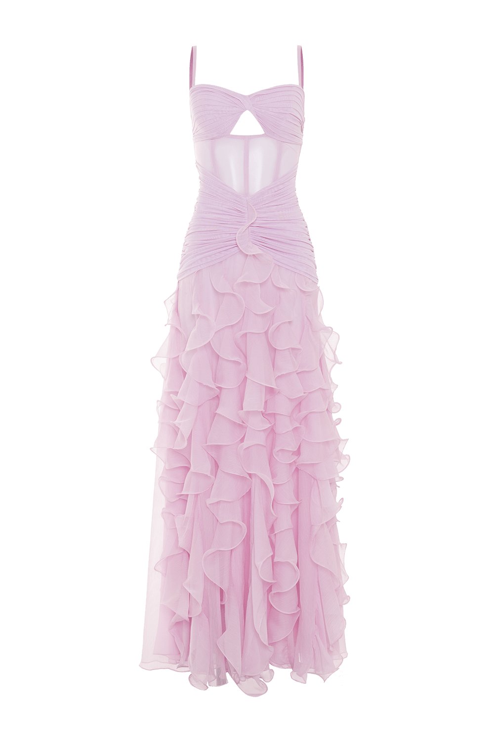 VESTIDO LONGO CHIFFON WONDERLAND ROSA CLARO