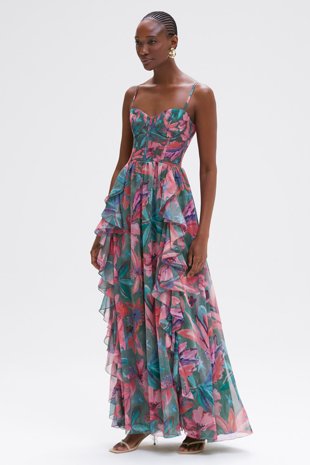 VESTIDO LONGO SIMSII ARTSY VERDE