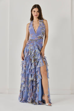 VESTIDO LONGO DELICATA  LILAS