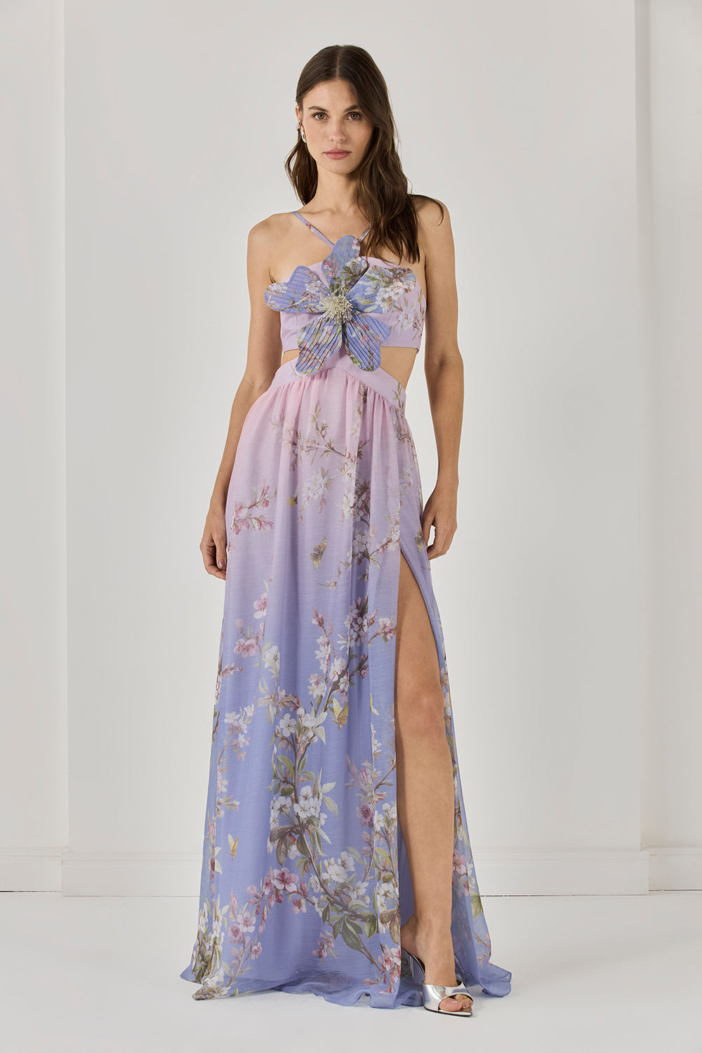 VESTIDO LONGO DELICATA  LILAS