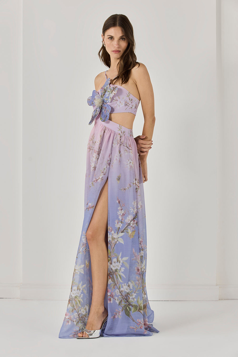 VESTIDO LONGO DELICATA  LILAS