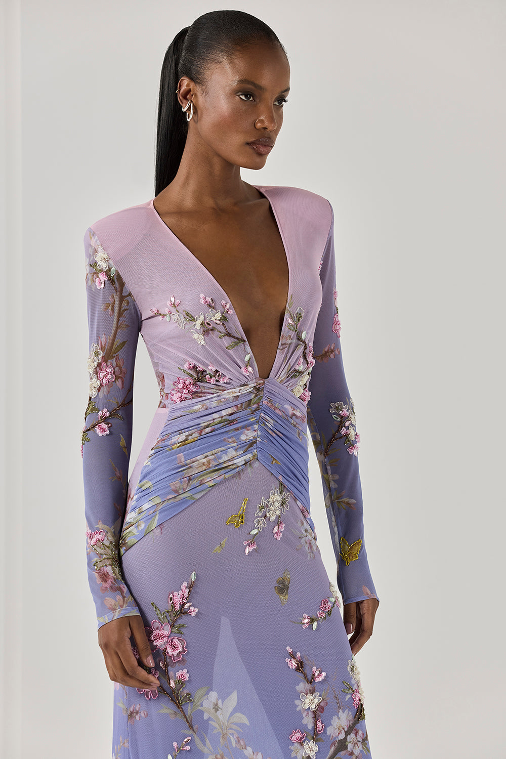 VESTIDO LONGO DELICATA  LILAS