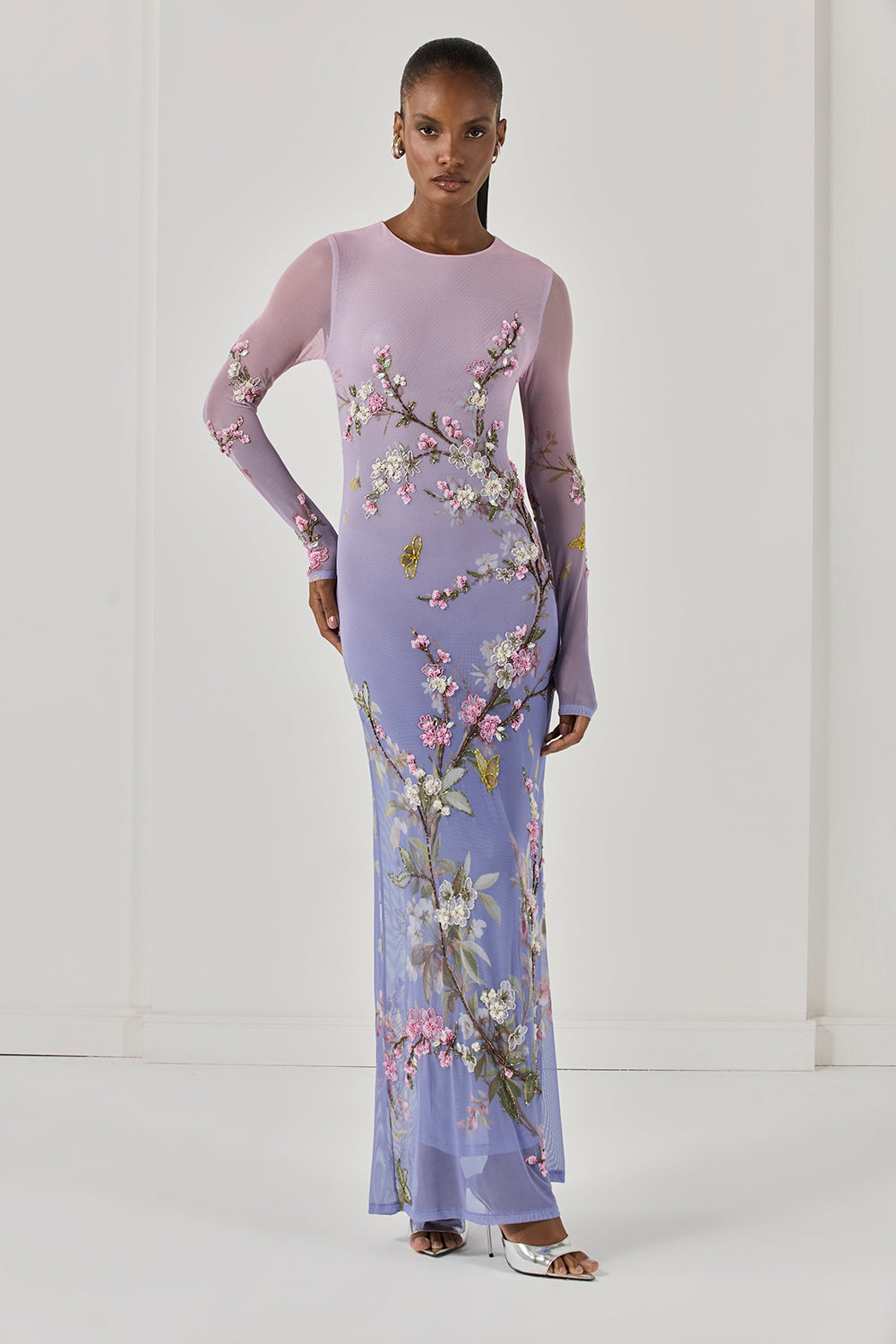 VESTIDO LONGO DELICATA  LILAS