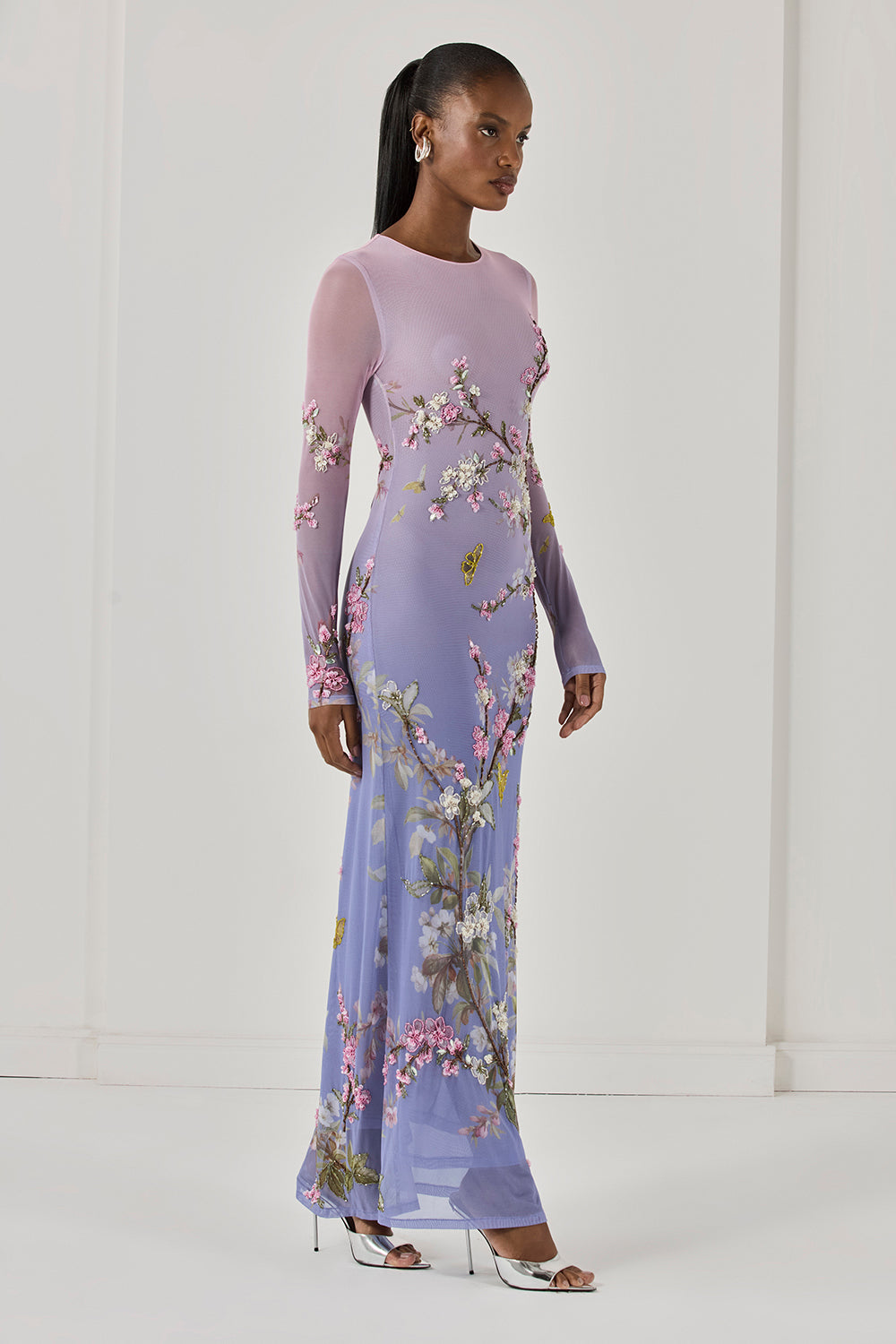 VESTIDO LONGO DELICATA  LILAS
