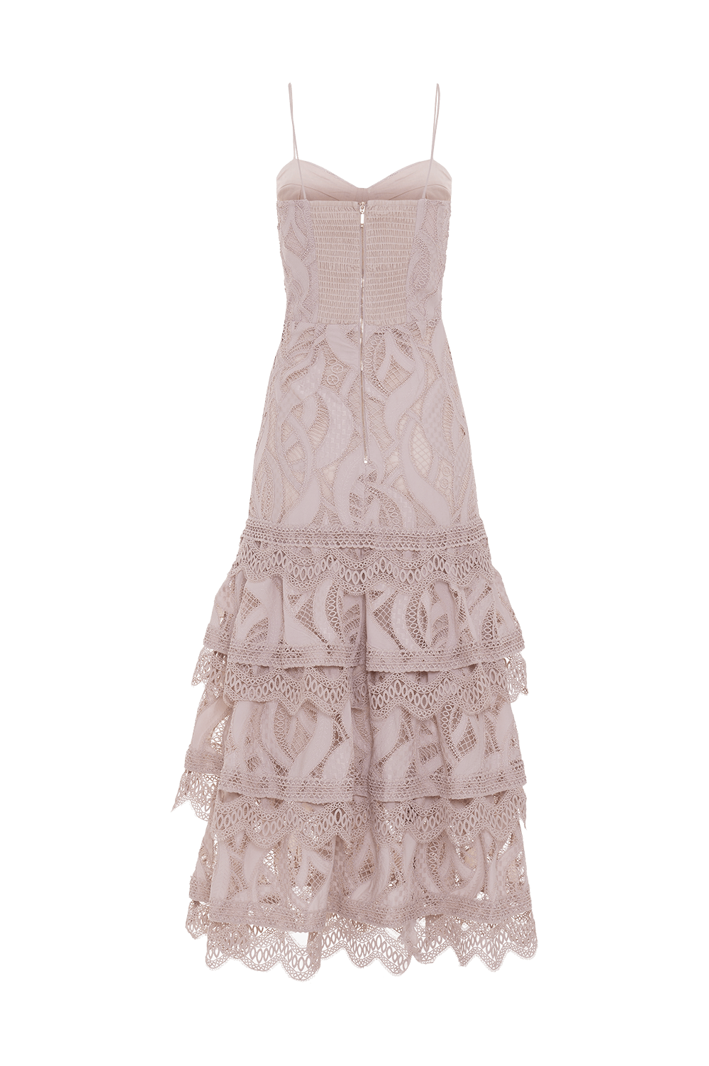 VESTIDO MIDI AURA LACE ROSE