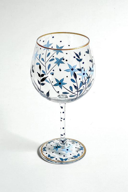 TAÇA ALTA BLUE DAISY CRISTAL