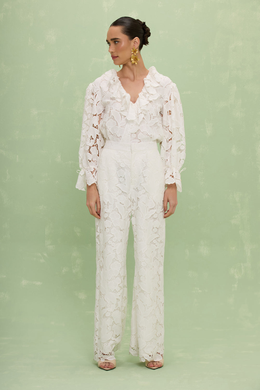 CALÇA RENDA MYSIE OFF WHITE