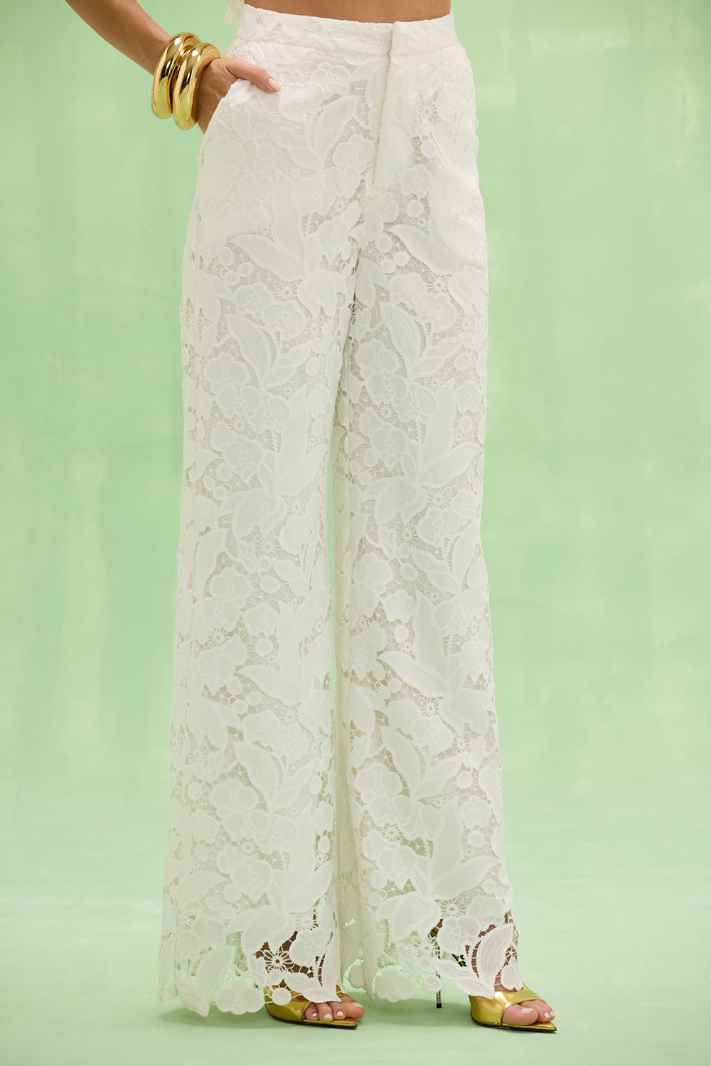 CALÇA RENDA MYSIE OFF WHITE