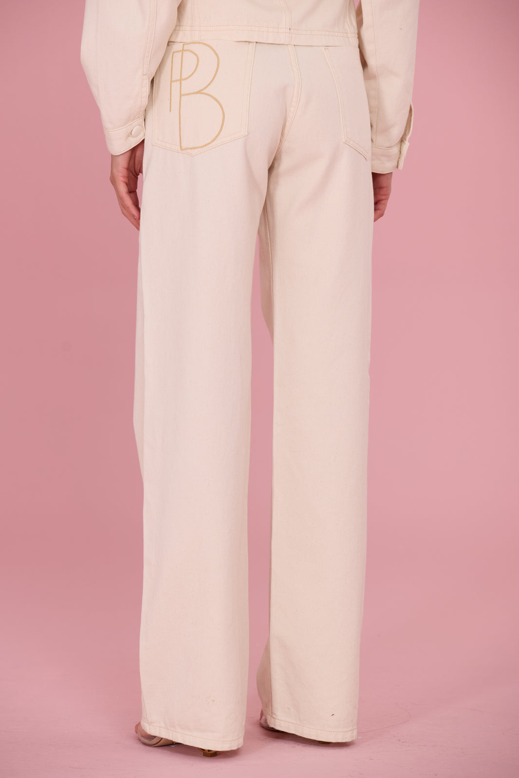 CALÇA ALINA DENIM OFF WHITE