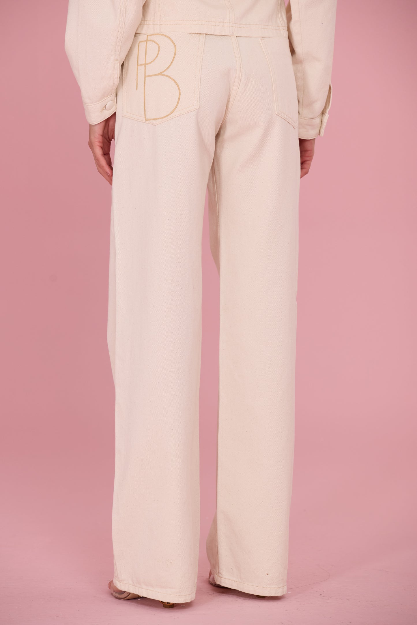 CALÇA ALINA DENIM OFF WHITE