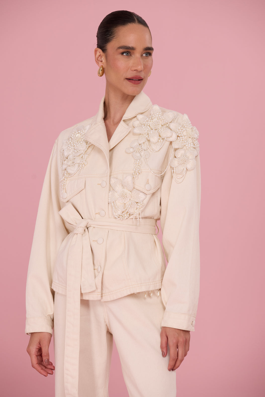 JAQUETA ALINA DENIM OFF WHITE