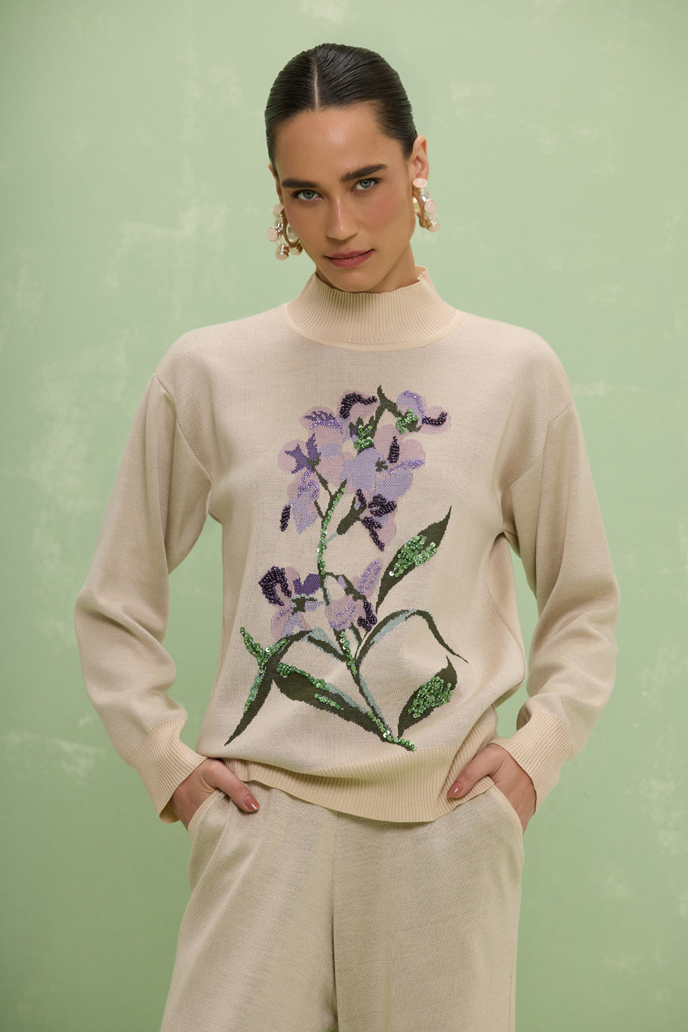 MOLETOM HEATHER OFF WHITE