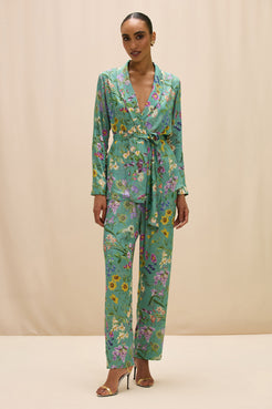 PIJAMA LONGO HEATHER AZUL ESVERDEADO