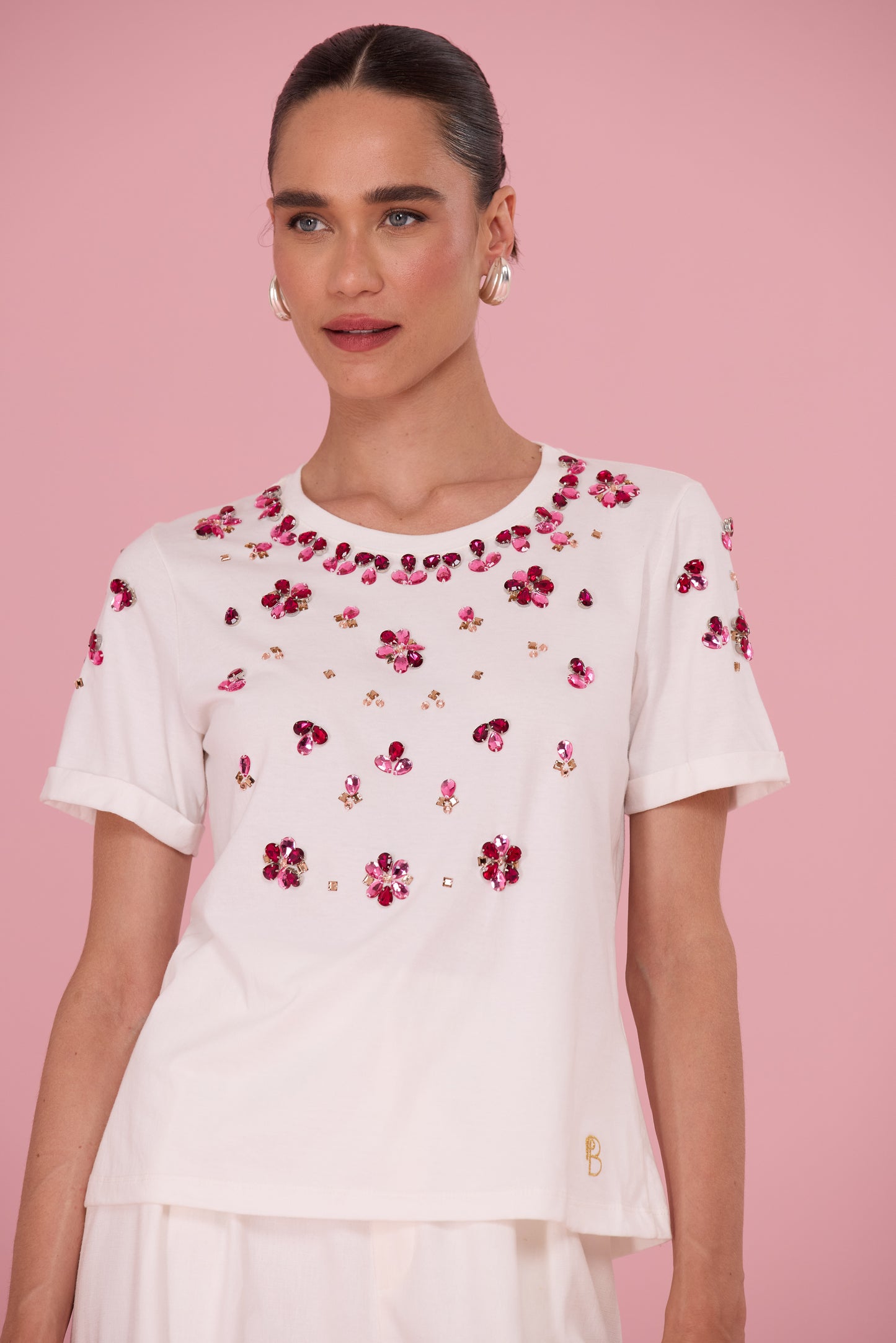 T-SHIRT ALINA DENIM OFF WHITE