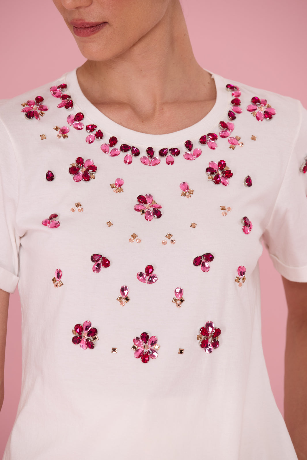 T-SHIRT ALINA DENIM OFF WHITE