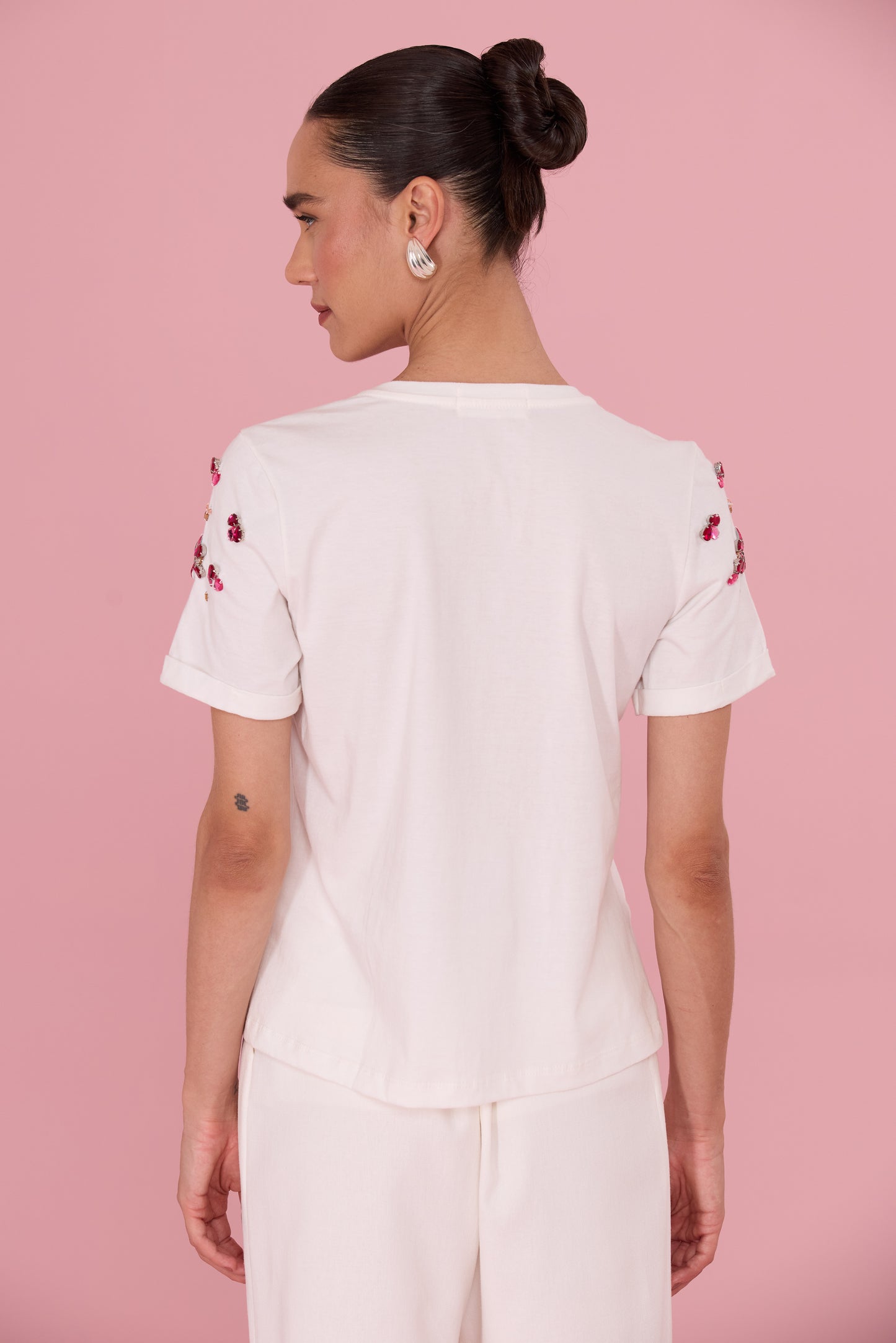 T-SHIRT ALINA DENIM OFF WHITE