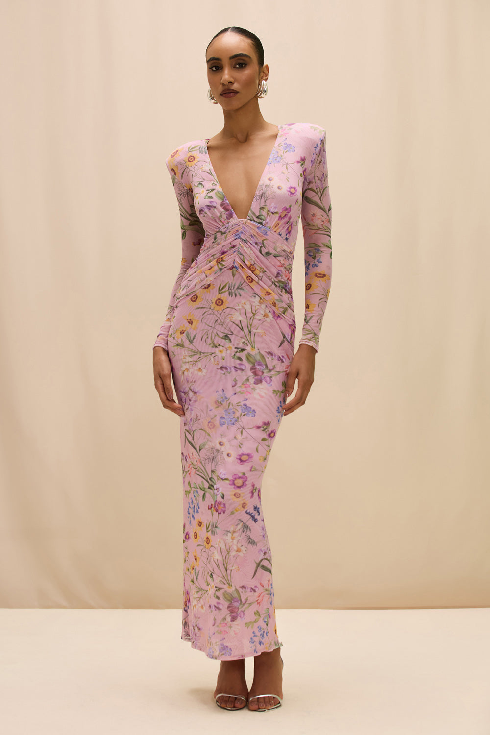 VESTIDO LONGO HEATHER ROSA