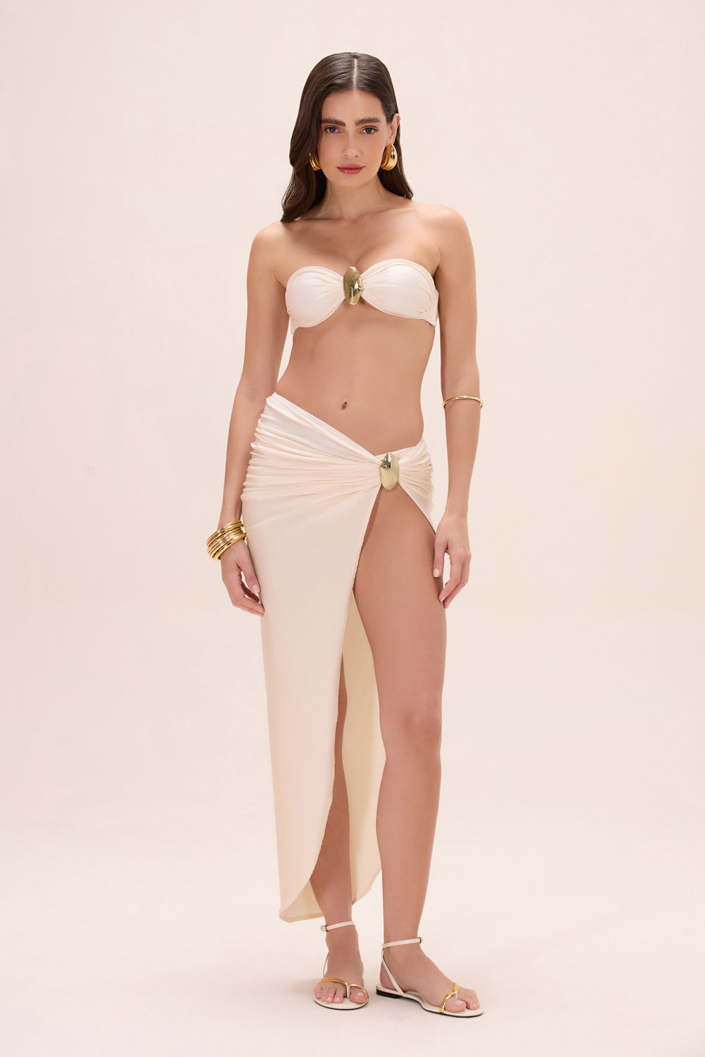 SAIDA DE PRAIA LONGA GOLDEN DUNE LYCRA OFF WHITE