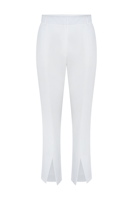 CALÇA DUAL CREPE OFF WHITE