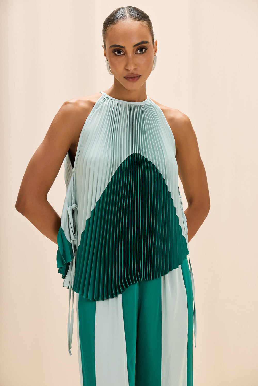 BLUSA CETIM IRIS VERDE