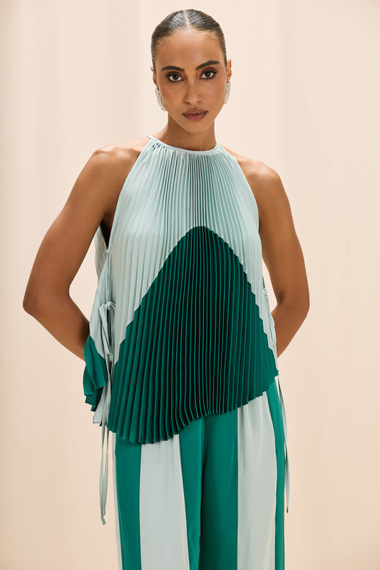 BLUSA CETIM IRIS VERDE