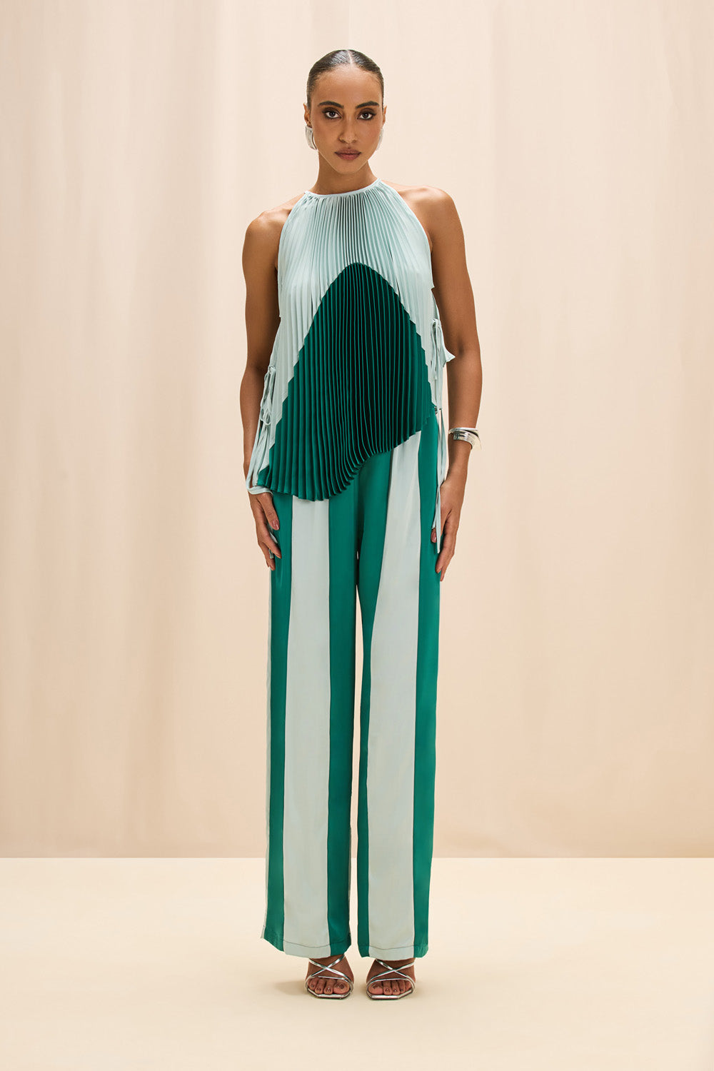 CALÇA CETIM IRIS VERDE