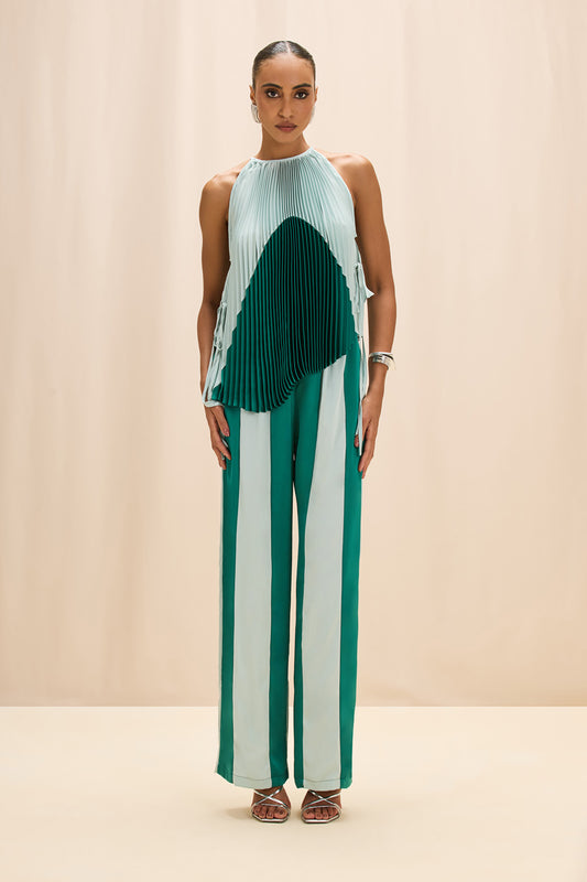 CALÇA CETIM IRIS VERDE