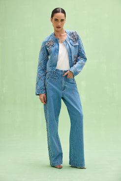 CALÇA MARINA DENIM AZUL